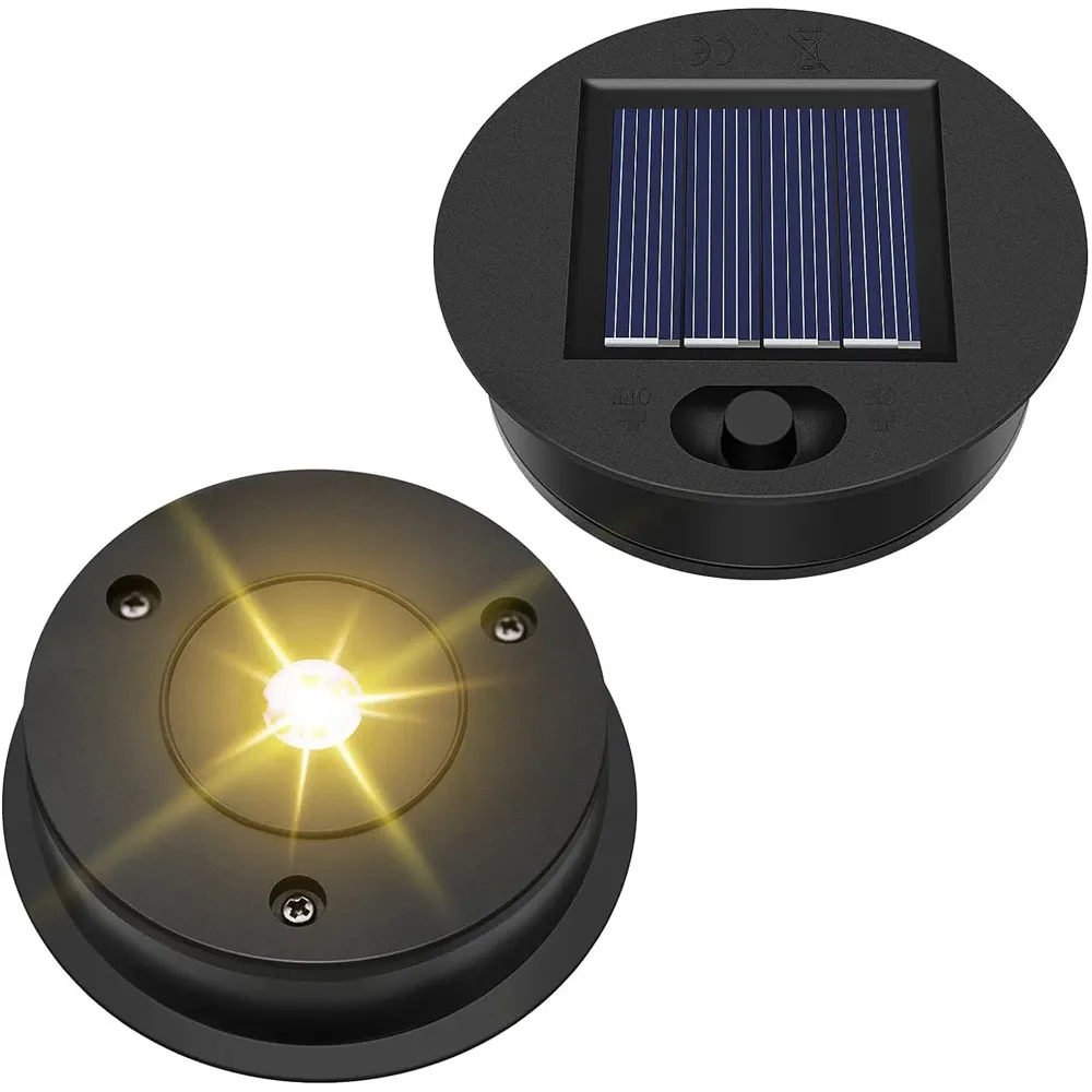 7cm/8CM Solar Light Replacement Top 1.2V Waterproof LED Solar Panel Lantern Lid Light Solar Lantern Top Outdoor Decor Garden thumbnail 5
