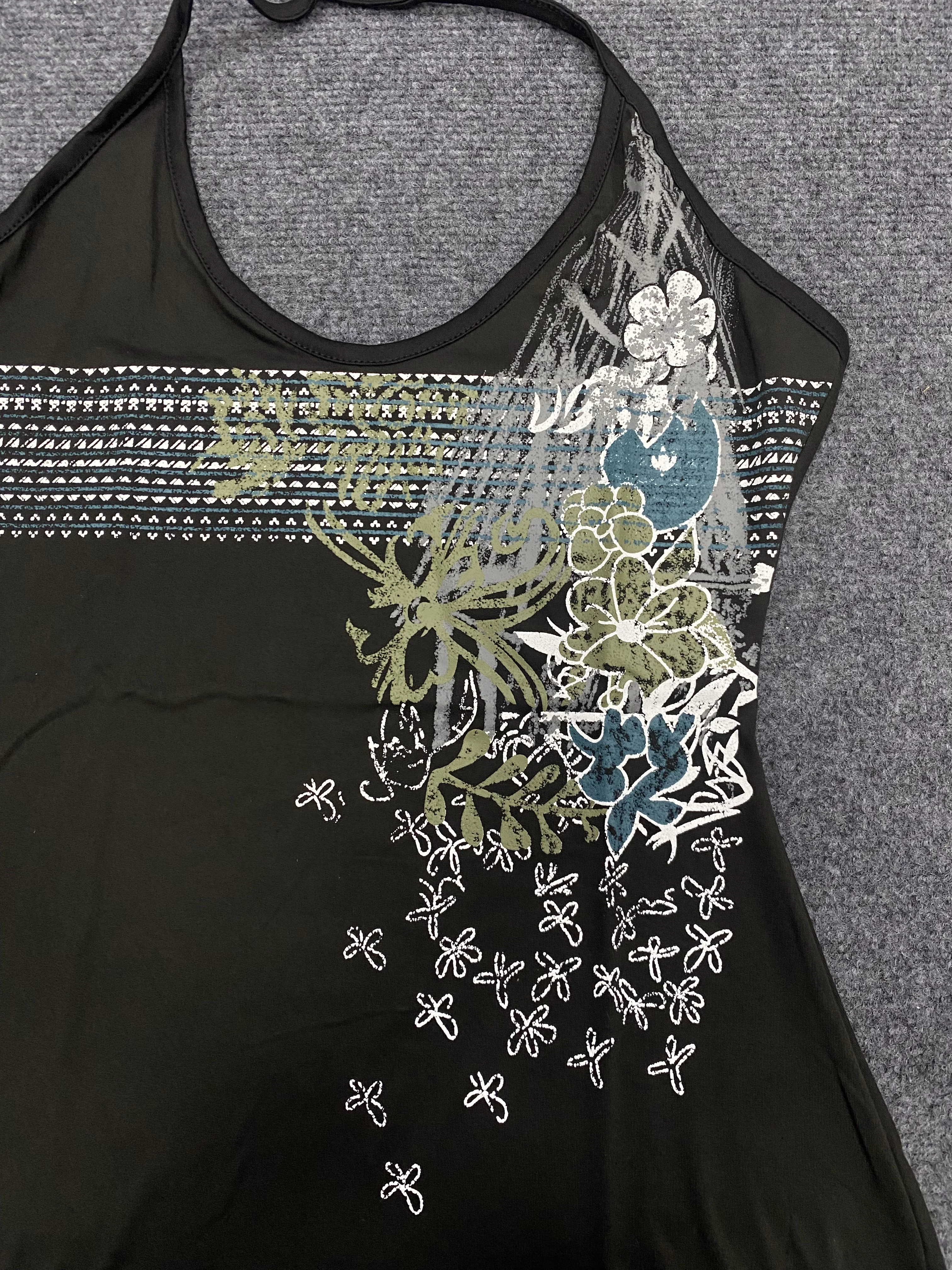 Y2k Tank Top Chic Flower Harajuku Graphic Print Punk Crop top Vintage Casual Sleeveless Top Streetwear Grunge Gothic Vest Slim thumbnail 2