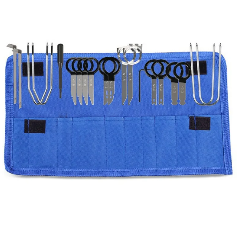 20PCS Stainless Steel Radio Removal Tool Key Red Blue Radio Removal Tool Car Radio Removal Tool For Truck thumbnail 2