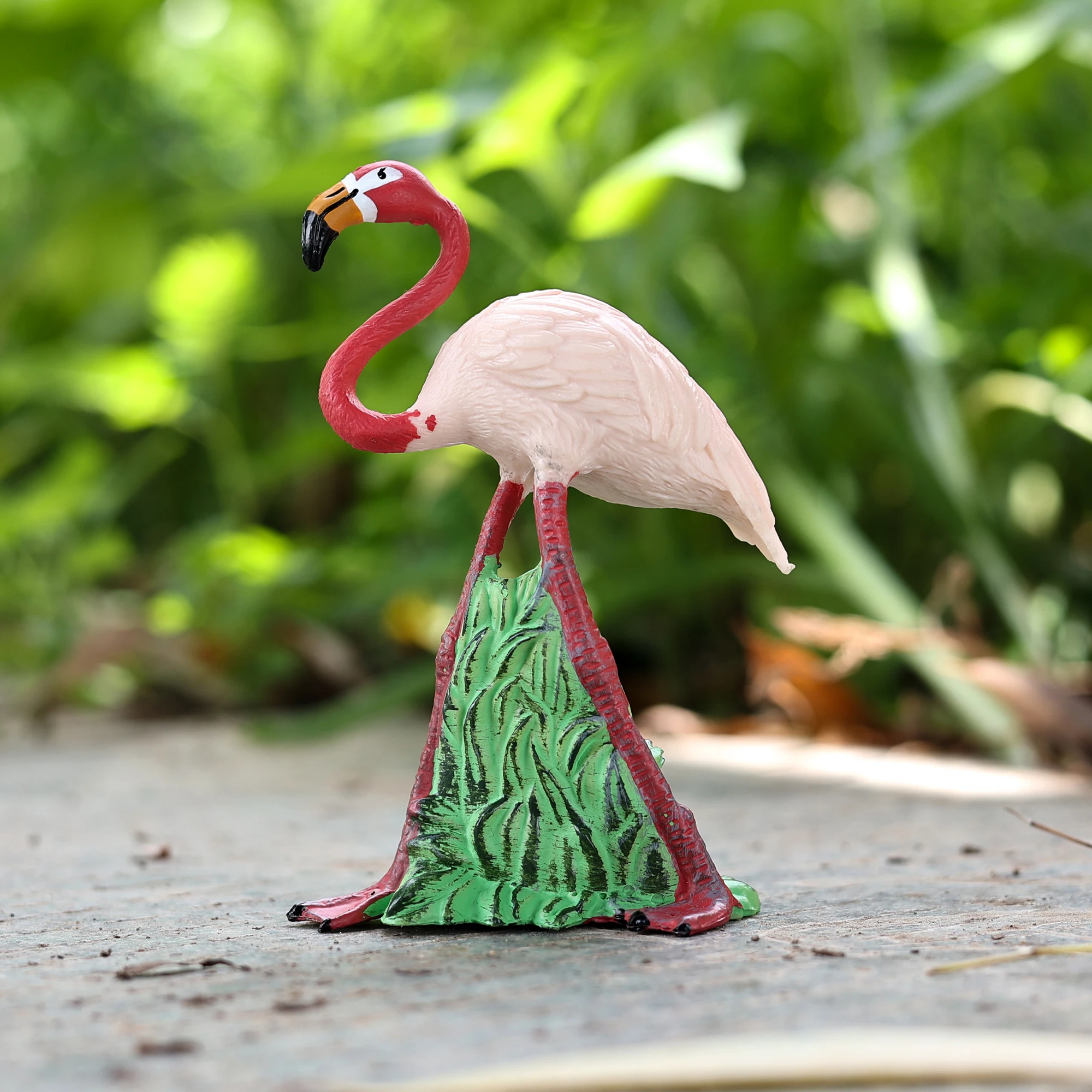 Classic Bird Animal Flamingos Parrot Sea Mew Peacock Owl Ostrich Model Solid PVC Action Figures Miniature Education Toy thumbnail 2