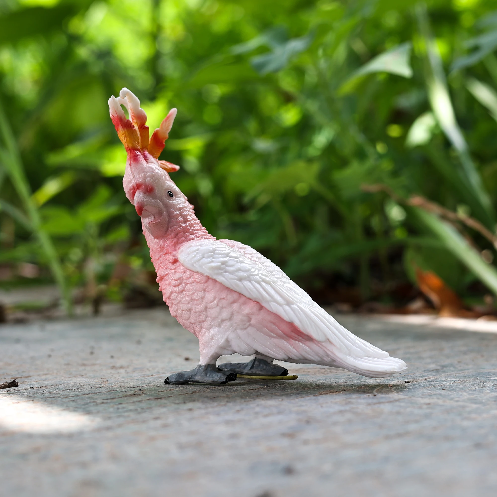 Classic Bird Animal Flamingos Parrot Sea Mew Peacock Owl Ostrich Model Solid PVC Action Figures Miniature Education Toy thumbnail 4