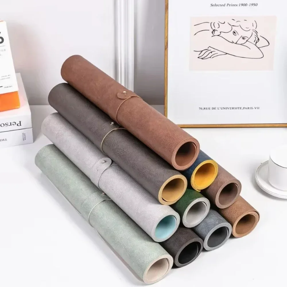 Double-Sided Vintage PU Desk Mat Waterproof Non-Slip Pad for Home Office,Gaming & Writing,Dirt-Proof Leather Workspace Protector thumbnail 4