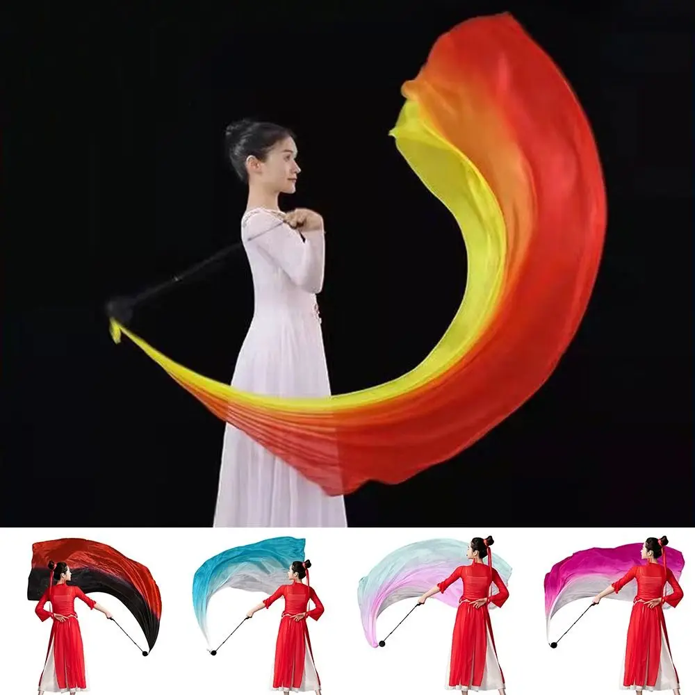 Adjustable Belly Dance Thrown Balls Silk Veil Rainbow Chain Balls For Thailand/India/Arab Imitation Silk Belly Dance Accessories