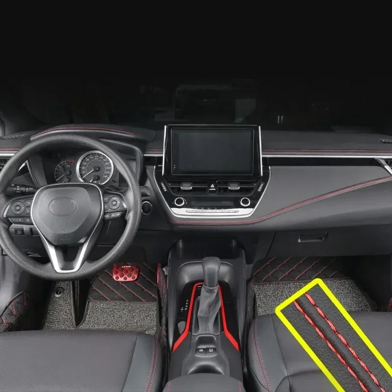 8M Car Interior Self Adhesive Trim Line Dashboard Door PU Leather Decoration DIY Braided Strip Decorations Automotive Accessory thumbnail 2