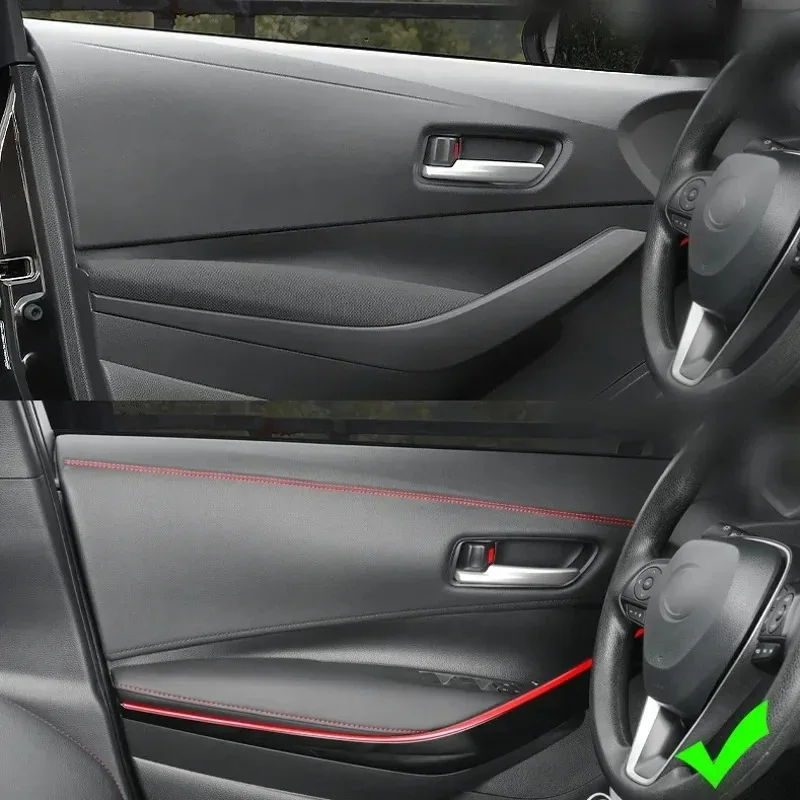 8M Car Interior Self Adhesive Trim Line Dashboard Door PU Leather Decoration DIY Braided Strip Decorations Automotive Accessory thumbnail 5