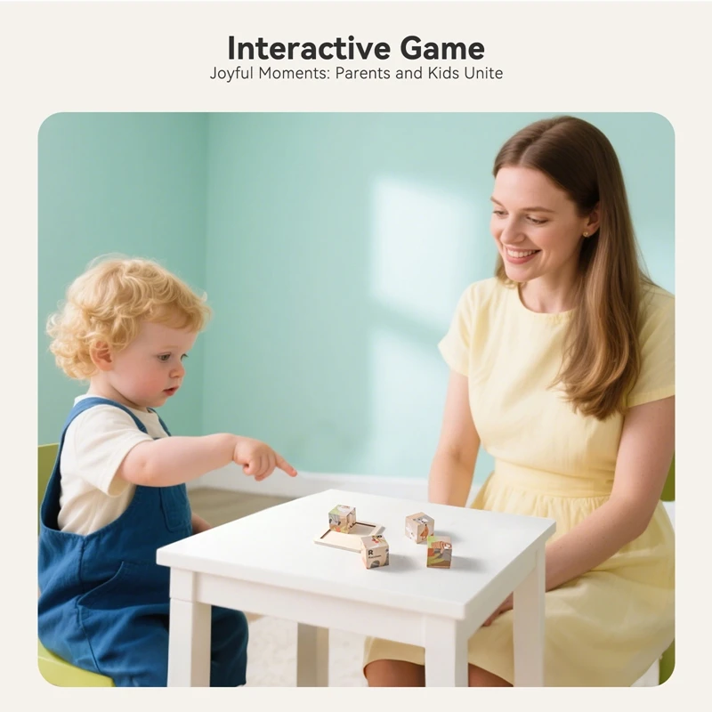 Baby Wooden Blocks Toy Children Six Side Cube Jigsaw Puzzles Game Animal Traffic Cognize Early Learning Educational Toy Kid Gift thumbnail 5