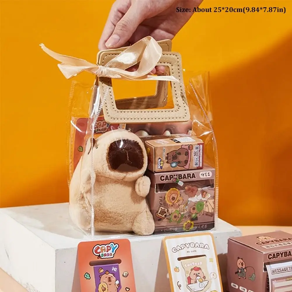 Kawaii Capybara Stationery Set Pen Stickers Notebook Plush Pendants Handbag Final Prizes Stationery Gift Bag for Students thumbnail 6
