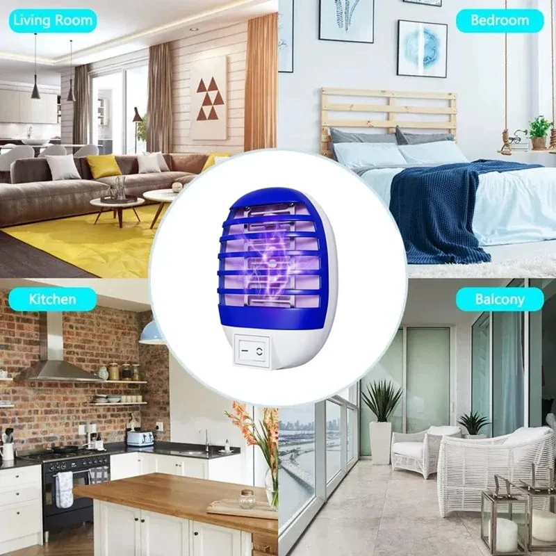 LED Light Mosquito Killer Electric Fly Trap No Smell with UV LED Light Suitable for Bedroom, Living Room, Indoor EU/US  Plug thumbnail 6