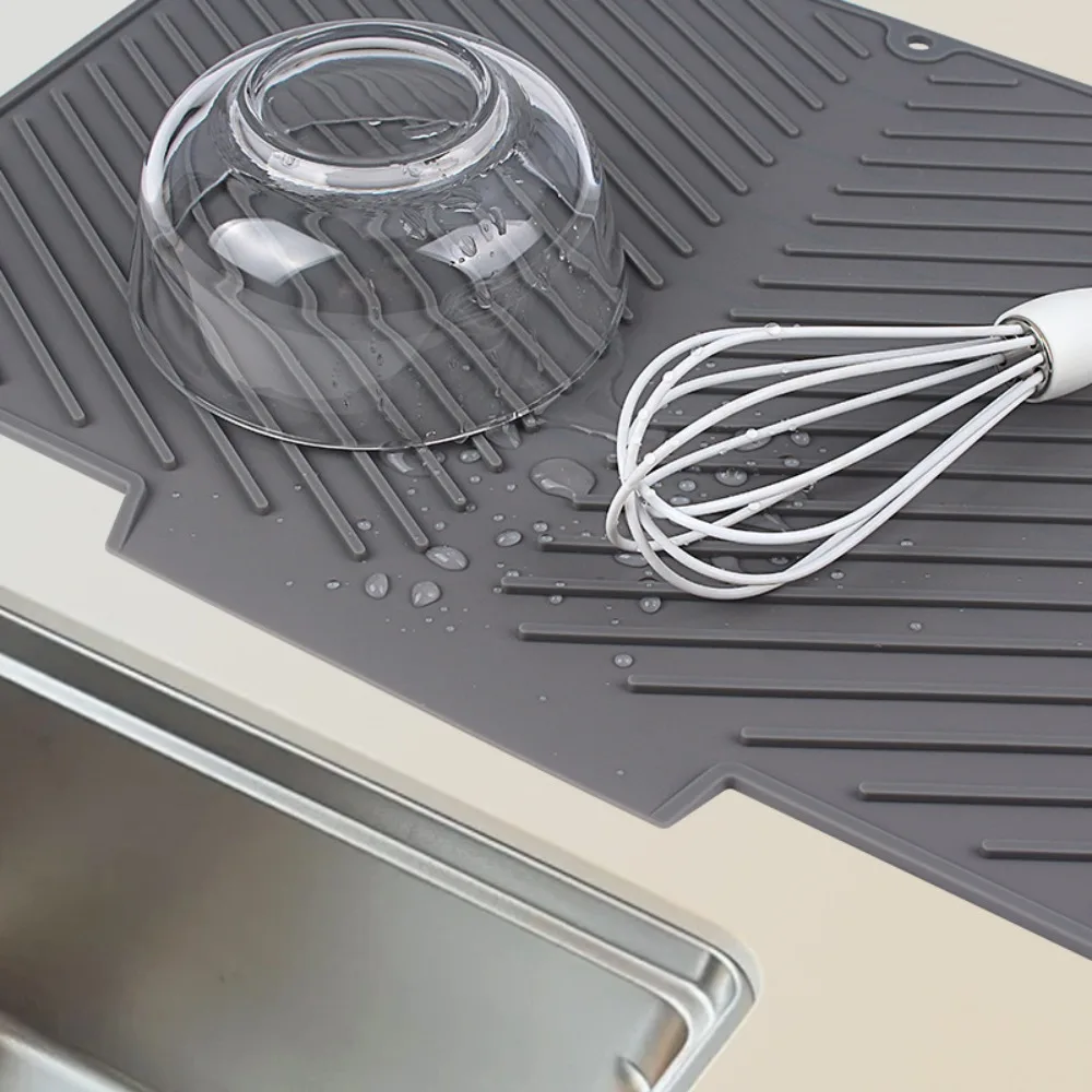Silicone Wave Drying Mat Non Slip Dish Drainer Pad Heat Resistant Foldable Kitchen Table Placemat for Countertop Insulation thumbnail 2