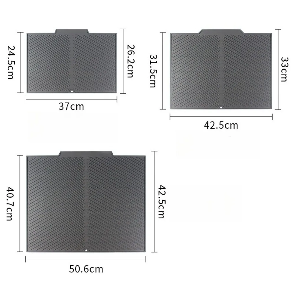 Silicone Wave Drying Mat Non Slip Dish Drainer Pad Heat Resistant Foldable Kitchen Table Placemat for Countertop Insulation thumbnail 5