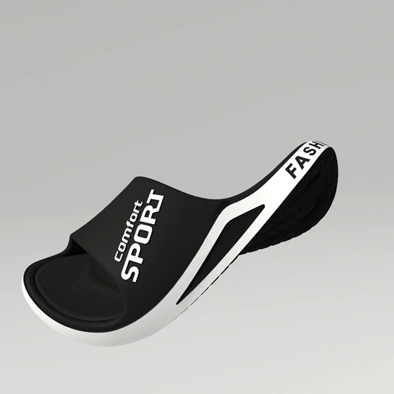 New Fashionable Men's Sandals Summer Indoor Home Non-slip Comfortable Shower Slippers Leisure Walking Seaside Beach Flat Bottom thumbnail 3
