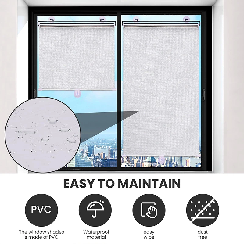 Shutters Roller Blackout Window Blinds No Drilling Black Curtains Terrace Decoration Vertical for Balcony Outdoor Curtain Roll thumbnail 4