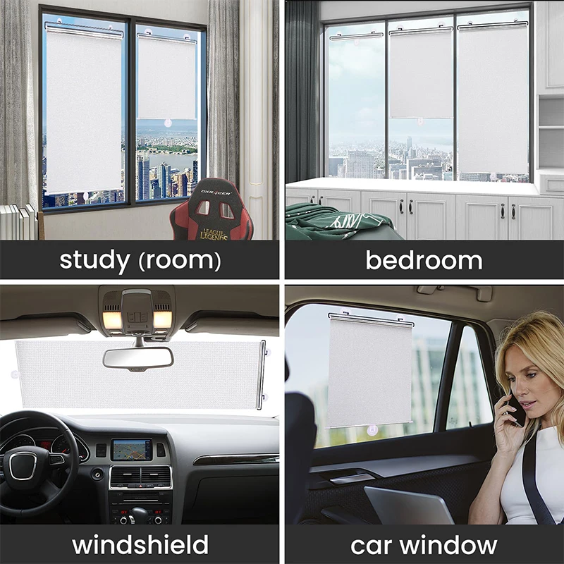 Shutters Roller Blackout Window Blinds No Drilling Black Curtains Terrace Decoration Vertical for Balcony Outdoor Curtain Roll thumbnail 5
