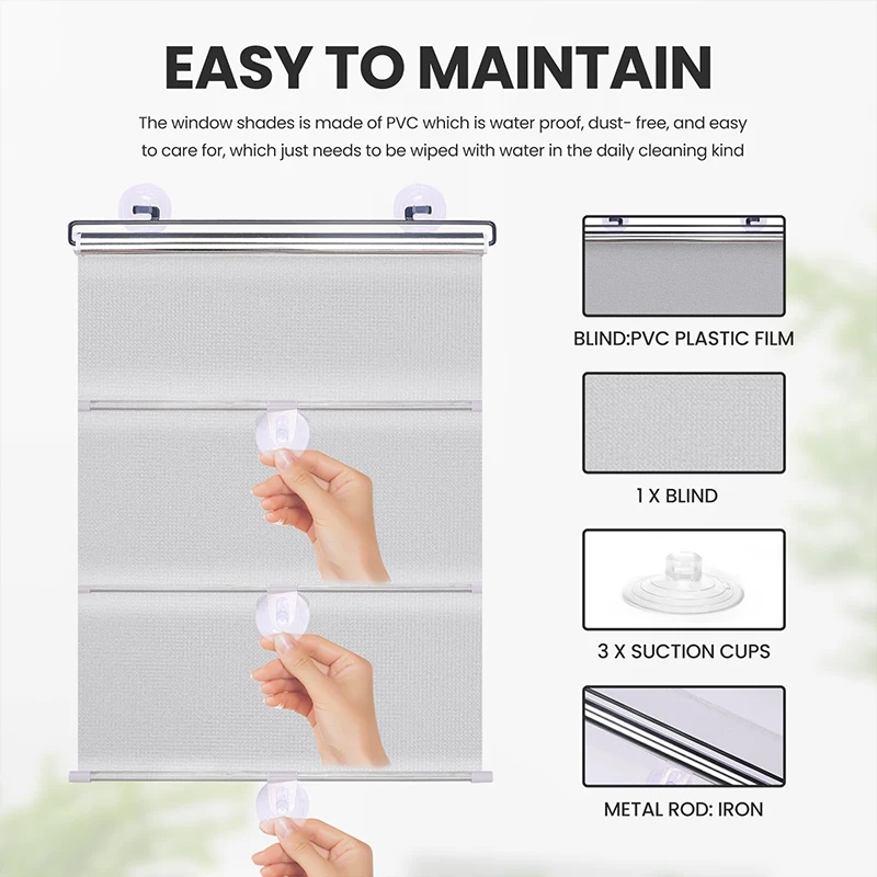 Shutters Roller Blackout Window Blinds No Drilling Black Curtains Terrace Decoration Vertical for Balcony Outdoor Curtain Roll thumbnail 3