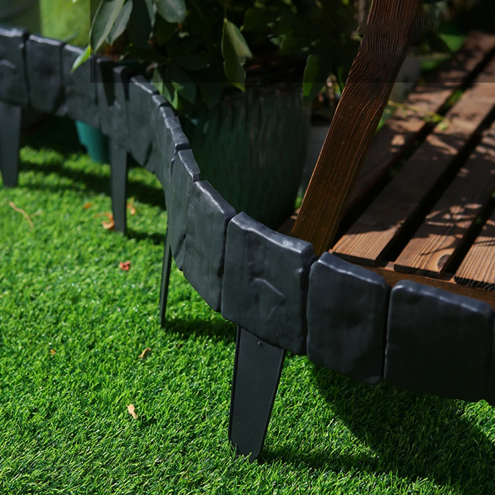 10pcs Garden Fence Imitation Stone Plant Support Stake Outdoor Edging Decorative Border DIY Lawn Yard Landscape Plant Fence thumbnail 4