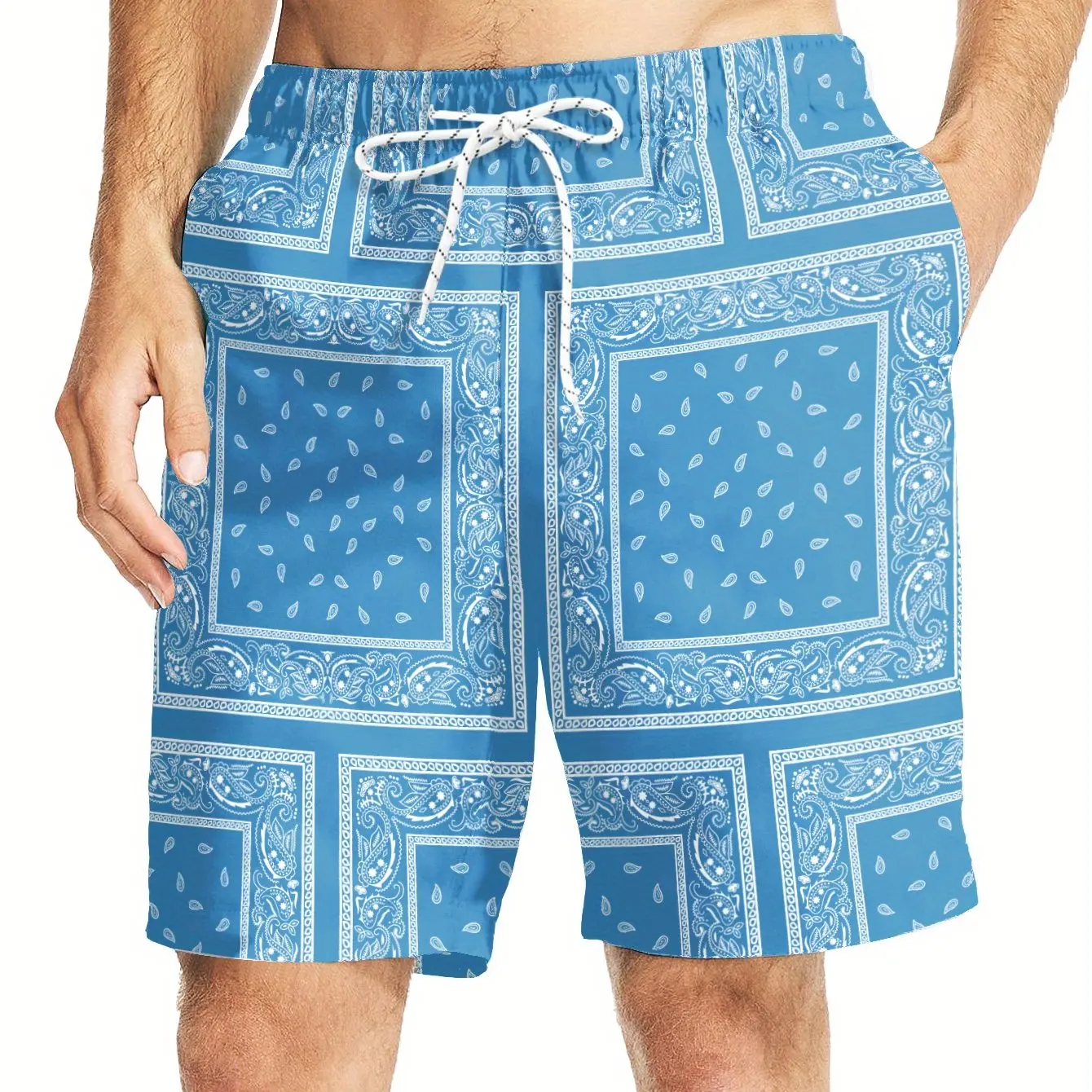 Men's Hawaiian Beach Shorts Paisley Bandana 3D Print Summer Holiday Trunks Casual Surfing Board Shorts Quick Drying Absorb Sweat thumbnail 5