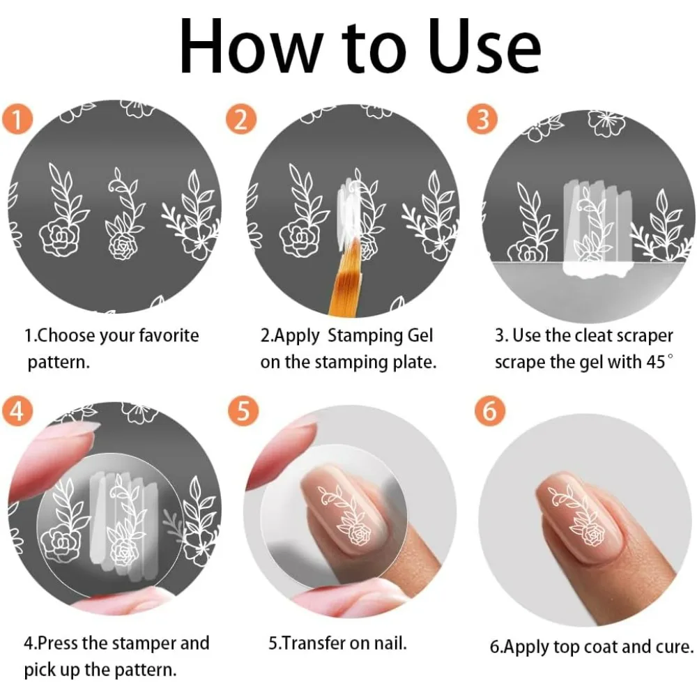 3pcs Butterfly Nail Stamper 36 Patterns Plant Nail Stamping Plate Leaf Branch Nail Art Stencils Print Nail Stencils Stainless thumbnail 4