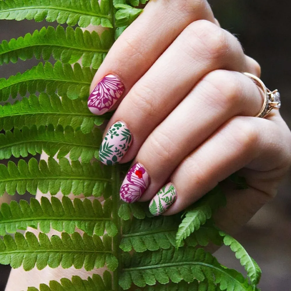 3pcs Butterfly Nail Stamper 36 Patterns Plant Nail Stamping Plate Leaf Branch Nail Art Stencils Print Nail Stencils Stainless thumbnail 5