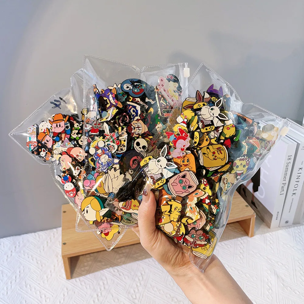 20-100pcs Enamel Badges Diversity Random Brooches Personalized Metal Pins For Backpack Clothes Bag Hat Decor Jewelry Accessories thumbnail 2