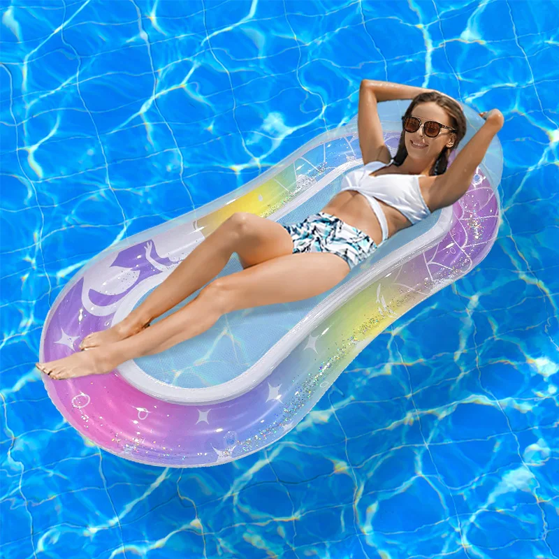 Water hammock swimming pool inflatable cushion  Air Mattress summer outdoor swimming beach lounge chair floating bed chair thumbnail 2