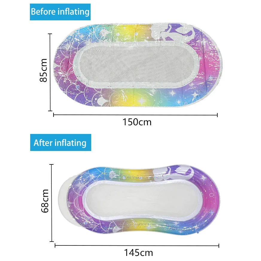 Water hammock swimming pool inflatable cushion  Air Mattress summer outdoor swimming beach lounge chair floating bed chair thumbnail 4