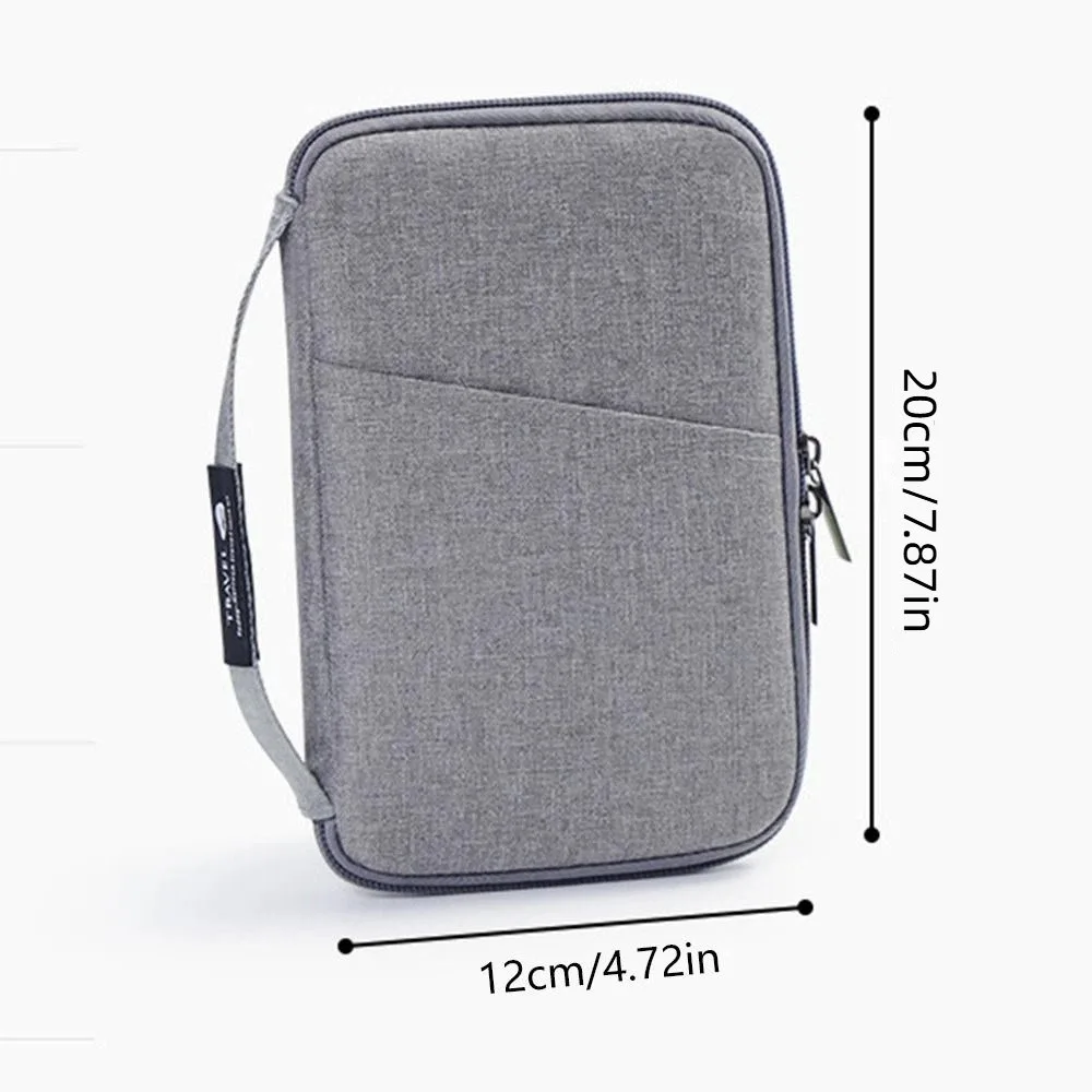Travel Accessories Travel Wallet OX Cloth Ticket Holder Family Passport Holder Passport Protective Cover Zipper Document Case thumbnail 6