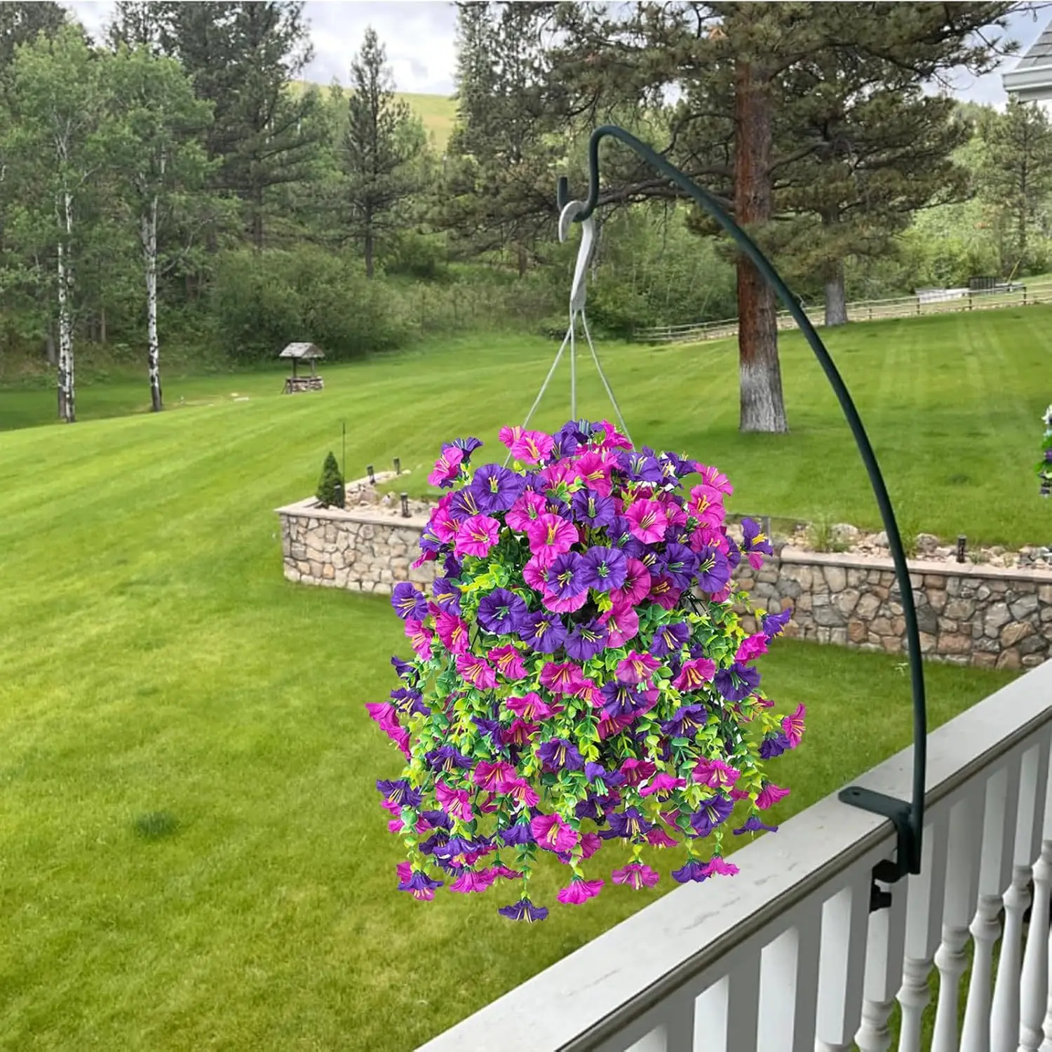 1pcs Artificial Morning Glory Wall Hanging Fake Flowers for Home Garden Decoration Hanging Flowers Wedding Party Decoration thumbnail 3