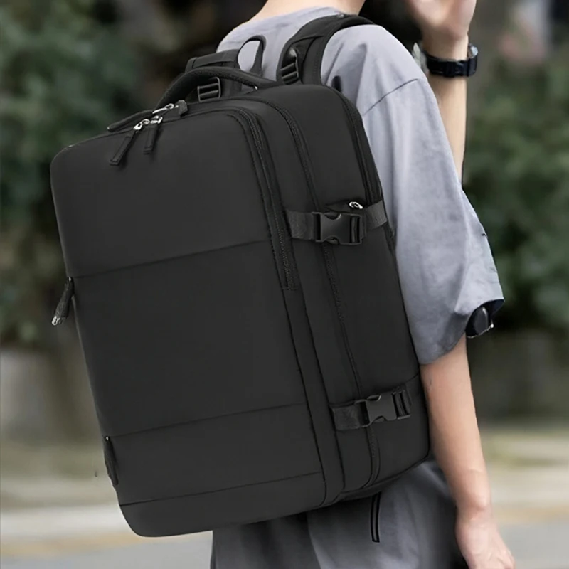 Concise USB Charging Laptop Backpack Men Bag Women High Quality Nylon Business Computer Backpack Men Outdoor Travel Backpack Men thumbnail 6