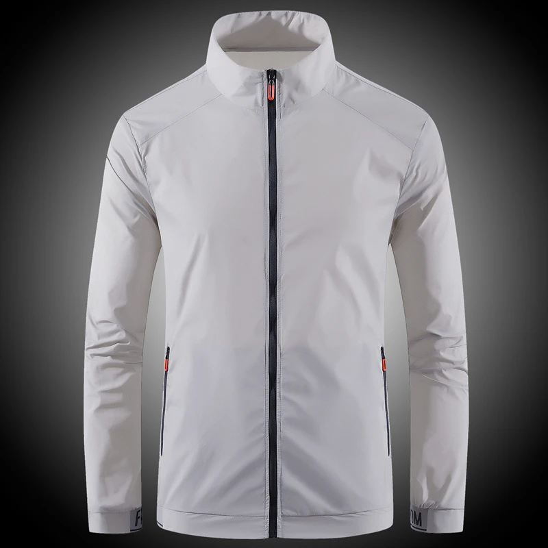 Men's sun protection clothes for summer ultra-thin breathable ice silk trendy fashion UV resistant air conditioning jacket jacke thumbnail 5