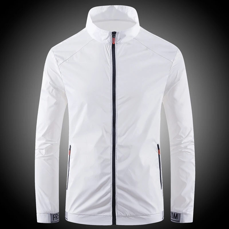 Men's sun protection clothes for summer ultra-thin breathable ice silk trendy fashion UV resistant air conditioning jacket jacke thumbnail 4