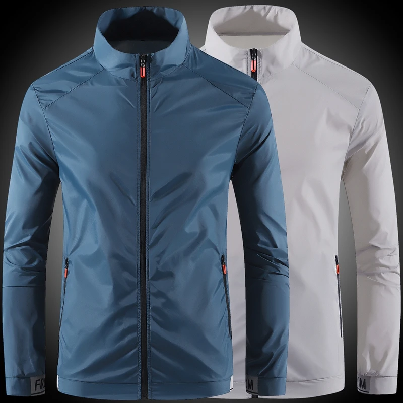 Men's sun protection clothes for summer ultra-thin breathable ice silk trendy fashion UV resistant air conditioning jacket jacke thumbnail 3