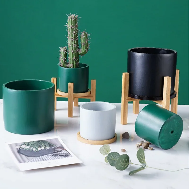 Small Durable Wood Planter Pot Trays Flower Pot Rack Strong Free Standing Bonsai Holder Home Garden Indoor Display Plant Stand thumbnail 5