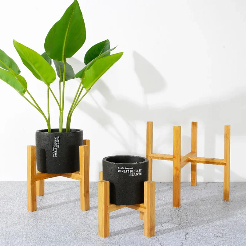 Small Durable Wood Planter Pot Trays Flower Pot Rack Strong Free Standing Bonsai Holder Home Garden Indoor Display Plant Stand thumbnail 4