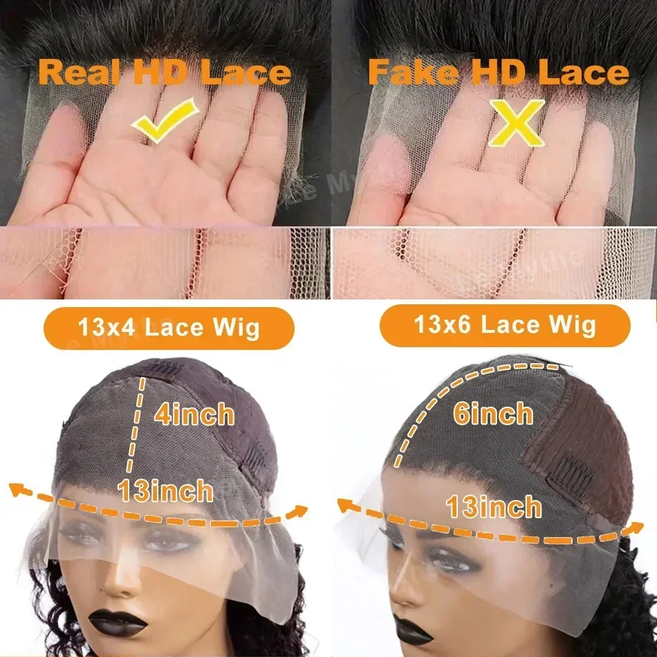 250 Density Human Hair 13x4 13x6 Lace Frontal Wigs Body Wave HD 5x5 Glueless Front Wig Black Loose Water 40 Inch Closure Wear Go thumbnail 6