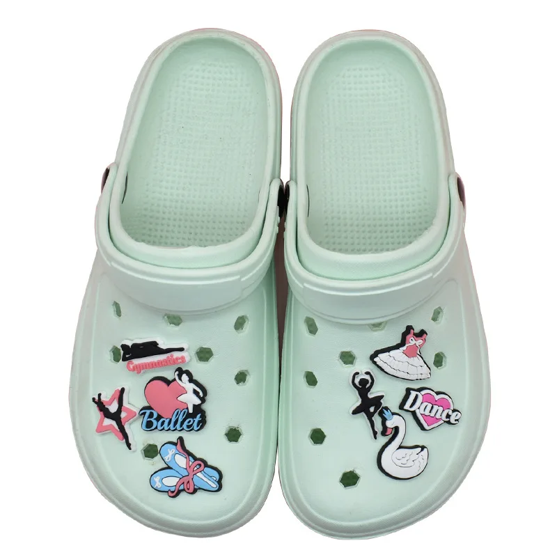 ballet dancing PVC shoe Charms Slippers Buckle combination for clog Wristbands accessories Decoration Bands gift unisex party thumbnail 5