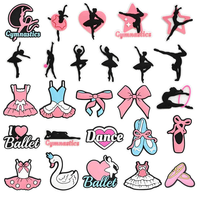 ballet dancing PVC shoe Charms Slippers Buckle combination for clog Wristbands accessories Decoration Bands gift unisex party