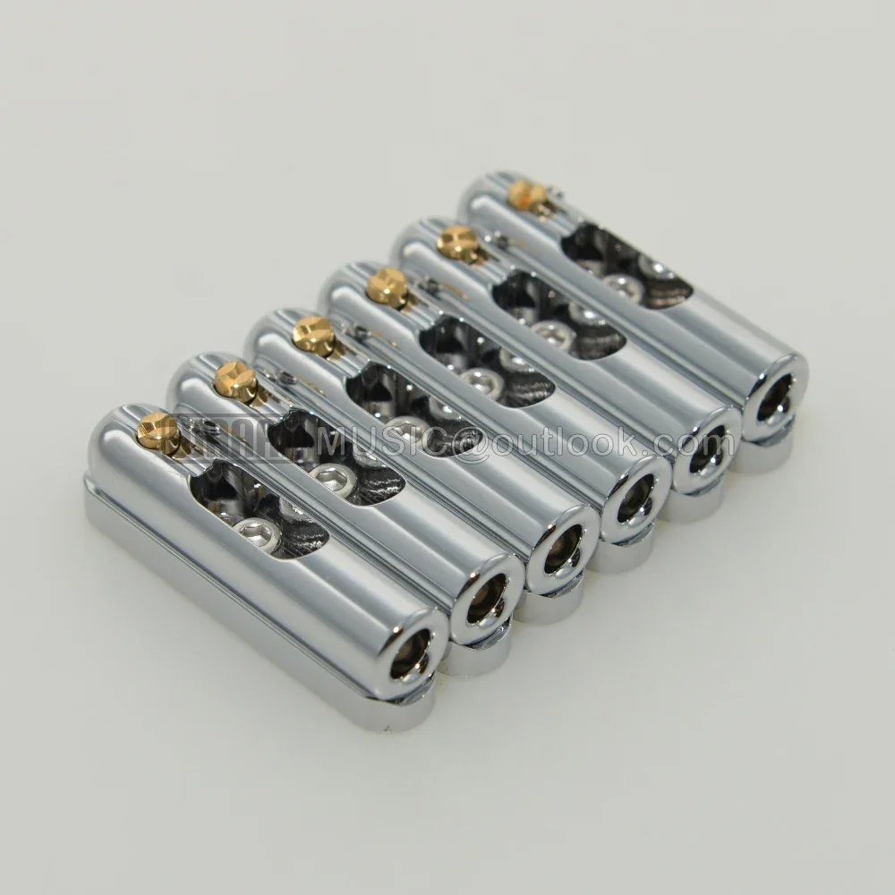 1Set Single Bridge Ultra Chrome Brass Guitar String Bridge 4 5 6 7 Strings For Electric Guitar thumbnail 5