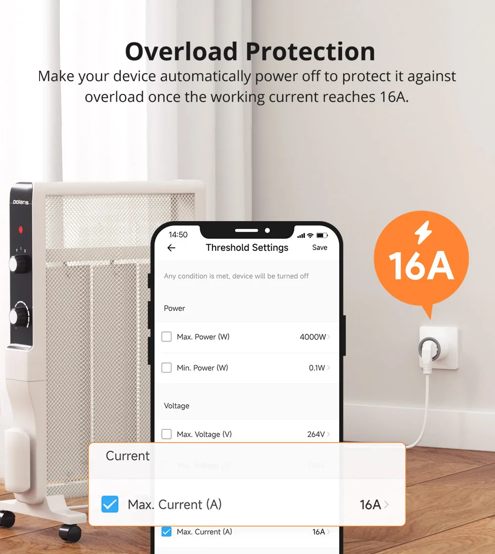 SONOFF S60 EU/UK WiFi Socket Smart Home Plug Power Monitor Outlet Vioce eWeLink Remoter Control Alexa Google Home SmartThings thumbnail 4