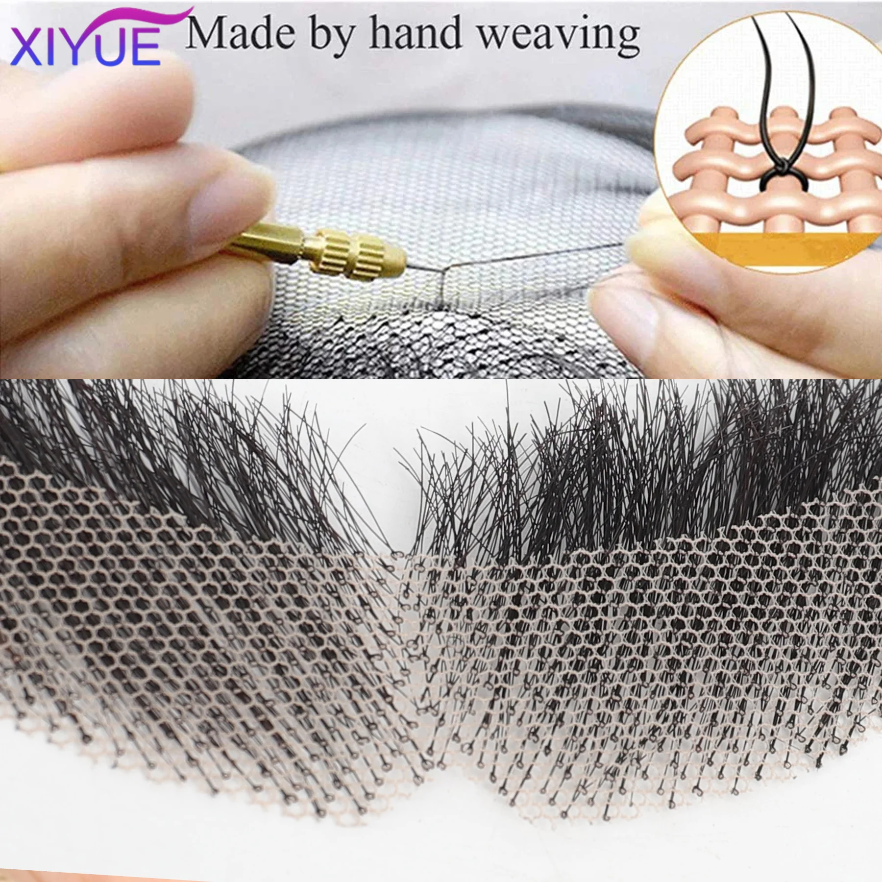 XIYUE synthetic Lace Beard Fake Moustache For Men Mustache Hand Made By Real Hair Cosplay Synthetic Lace Invisible Beards thumbnail 2