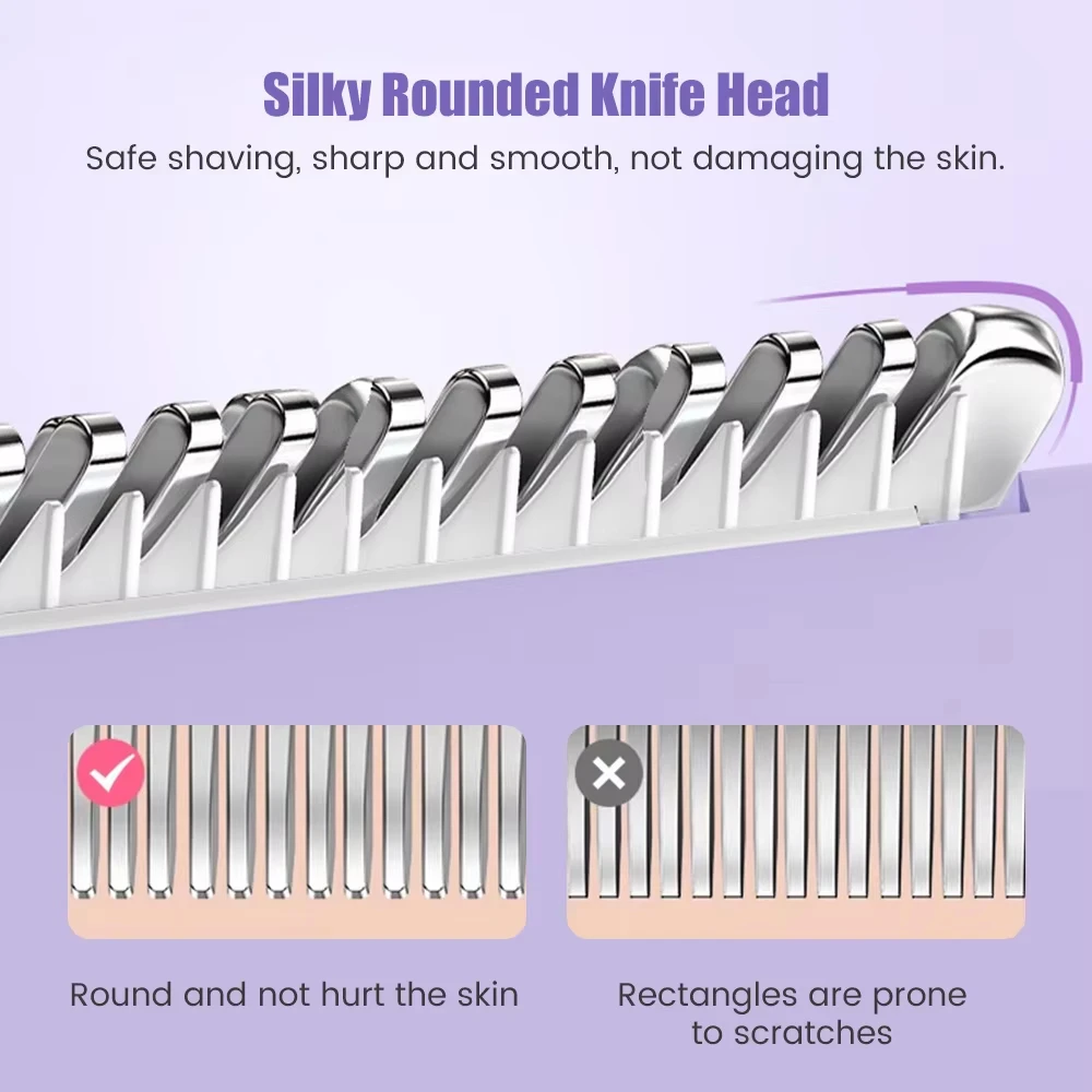 2026 New 2in1 Electric Razor for Women Painless Hair Removal Rechargeable Body Trimmer Underarm Mustache Epilator Shaver thumbnail 2