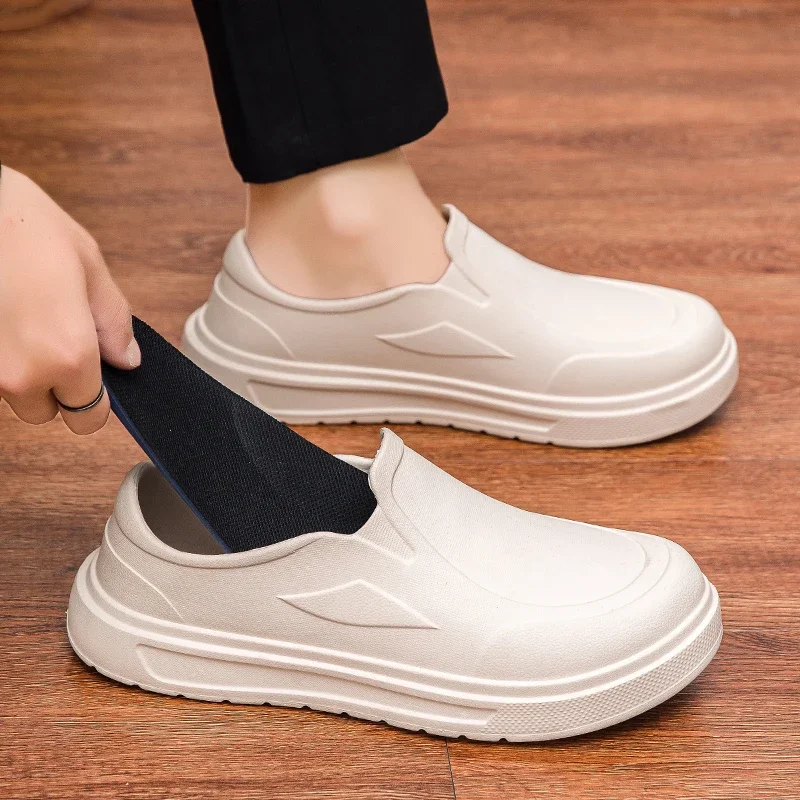 Men's Chef Shoes Anti Slip Oil Resistant Dirt Resistant Kitchen Shoes Work Shoes Quick Drying Rain Shoes Large Size Breath Clogs thumbnail 6