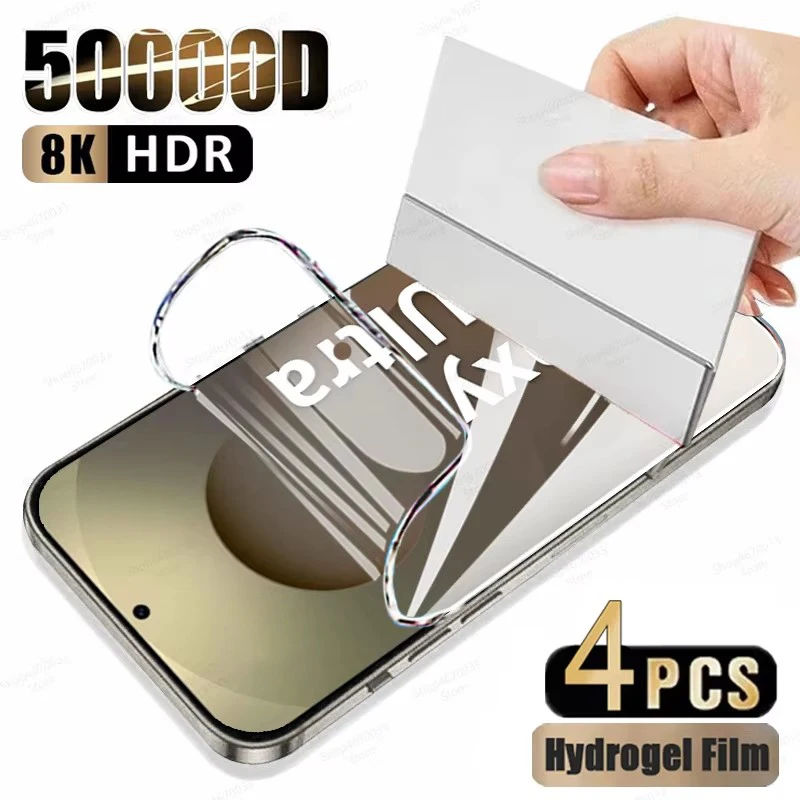 4PCS Hydrogel Film For Samsung Galaxy S26 S25 S24 S23 S22 S21 S20 Ultra Plus FE Edge Note 20 Screen Protector Phone Accessories