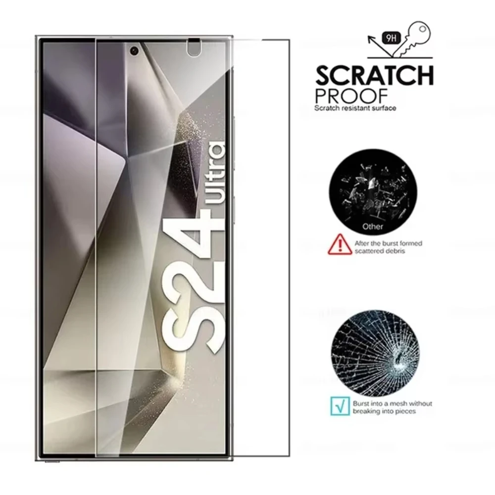 NNBILI 4PCS Full Cover Tempered Glass For Samsung Galaxy S24 S25 S26 Ultra S26 Fingerprint Screen Protector Protective HD Glass thumbnail 4