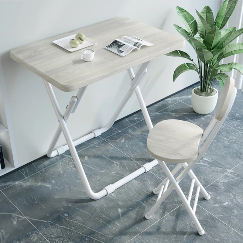Voltsify Compact Wooden Folding Chair with Metal Legs Set of 2 Dining Chairs Kitchen Chairs thumbnail 2