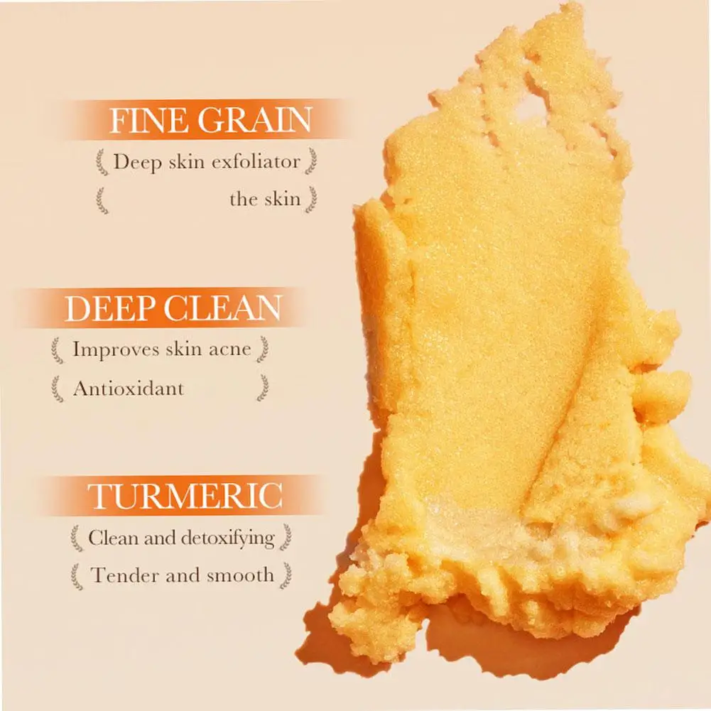 Turmeric Brightening Scrub  Deep Cleansing Exfoliating Body Scrub Salt Moisturizing Hydrating Smoothing Skin Care thumbnail 6