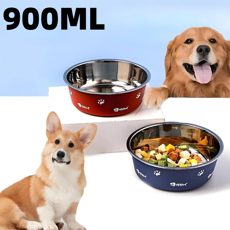 1PC Stainless Steel Dog Bowls, Non Slip Pet Feeder Bowl,Water Food Bowls for Dogs