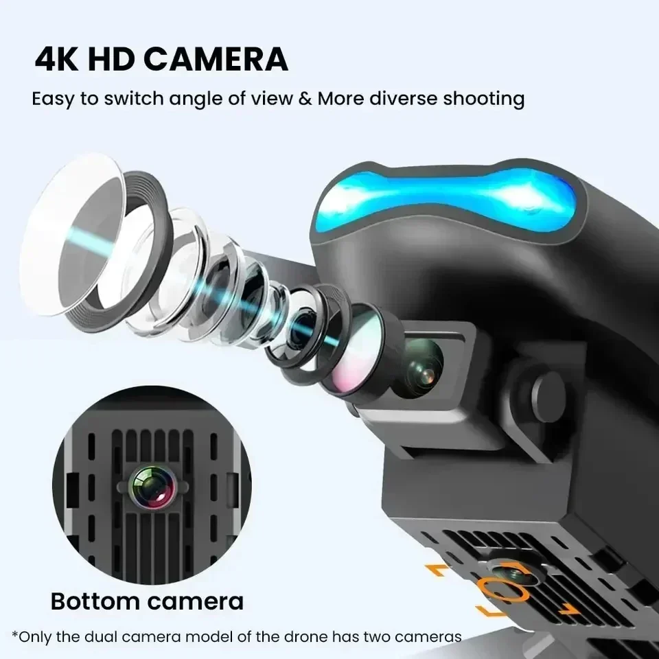 E99 Pro Drone Quadcopter Remote Control Handle Four Axis Aircraft HD 4K Photography UAV Altitude Fixation Helicopter Toys thumbnail 2