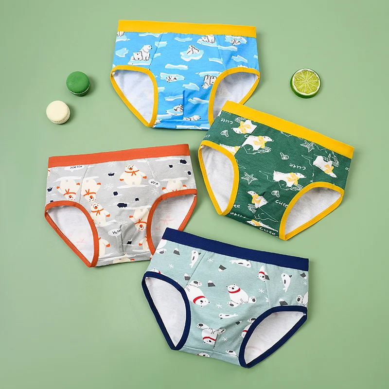 1/4/8 Pcs Boys Boxer Briefs Sets for Children Kids Cotton Underwear Breathable Baby Underpants All Print Thong Panties 2025 New thumbnail 4