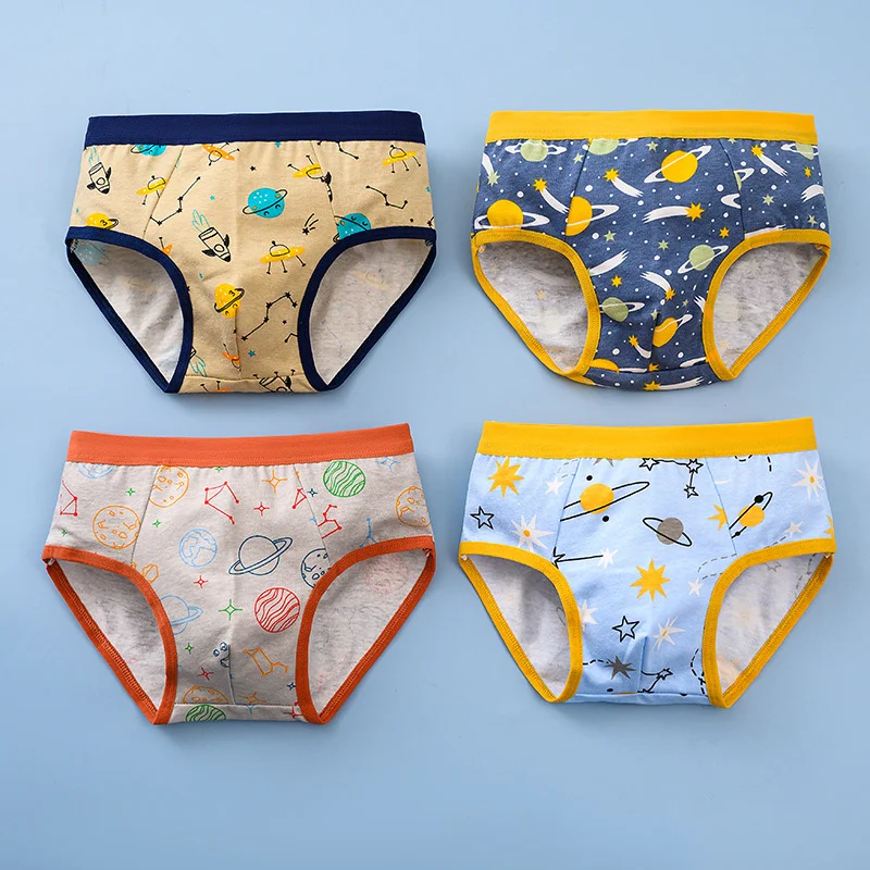 1/4/8 Pcs Boys Boxer Briefs Sets for Children Kids Cotton Underwear Breathable Baby Underpants All Print Thong Panties 2025 New thumbnail 2