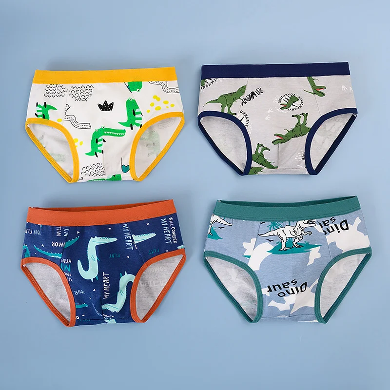 1/4/8 Pcs Boys Boxer Briefs Sets for Children Kids Cotton Underwear Breathable Baby Underpants All Print Thong Panties 2025 New thumbnail 5